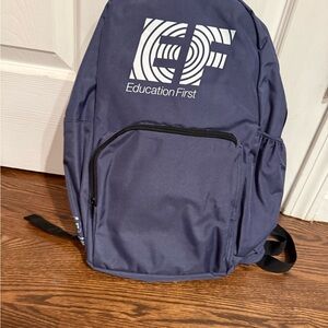 Navy Blue Education First Backpack